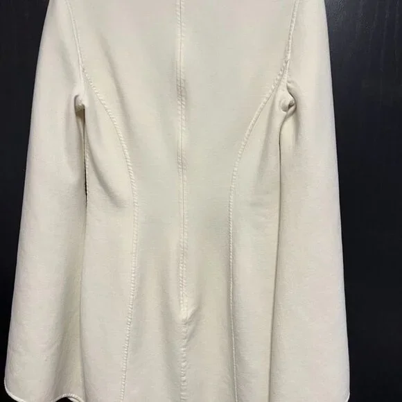 Michael Kors Collection Ivory Wool Bell-Sleeve Sheath Dress 10 Italy - Picture 4 of 11